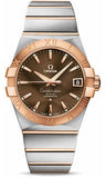 Omega,Omega - Constellation Co-Axial 38 mm - Brushed Steel and Red Gold - Watch Brands Direct