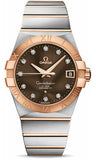 Omega,Omega - Constellation Co-Axial 38 mm - Brushed Steel and Red Gold - Watch Brands Direct