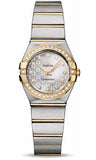 Omega,Omega - Constellation Quartz 24 mm - Brushed Steel and Yellow Gold - Watch Brands Direct