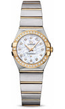 Omega,Omega - Constellation Quartz 24 mm - Brushed Steel and Yellow Gold - Watch Brands Direct
