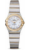 Omega,Omega - Constellation Quartz 24 mm - Brushed Steel and Yellow Gold - Watch Brands Direct