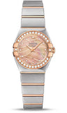 Omega,Omega - Constellation Quartz 24 mm - Brushed Steel and Red Gold - Watch Brands Direct