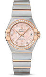 Omega,Omega - Constellation Co-Axial 27 mm - Brushed Steel and Red Gold - Watch Brands Direct