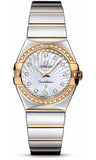 Omega,Omega - Constellation Quartz 27 mm - Polished Steel and Yellow Gold - Watch Brands Direct