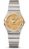 Omega,Omega - Constellation Quartz 27 mm - Brushed Steel and Yellow Gold - Watch Brands Direct