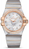 Omega,Omega - Constellation Co-Axial 35 mm - Brushed Steel and Red Gold - Watch Brands Direct