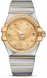 Omega,Omega - Constellation Co-Axial 35 mm - Brushed Steel and Yellow Gold - Watch Brands Direct