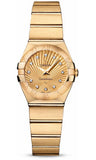 Omega,Omega - Constellation Quartz 24 mm - Brushed Yellow Gold - Watch Brands Direct