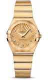 Omega,Omega - Constellation Quartz 27 mm - Brushed Yellow Gold - Watch Brands Direct