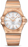 Omega,Omega - Constellation Co-Axial 35 mm - Brushed Red Gold - Watch Brands Direct