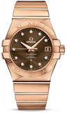 Omega,Omega - Constellation Co-Axial 35 mm - Brushed Red Gold - Watch Brands Direct