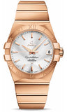 Omega,Omega - Constellation Co-Axial 38 mm - Brushed Red Gold - Watch Brands Direct