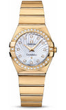 Omega,Omega - Constellation Quartz 27 mm - Brushed Yellow Gold - Watch Brands Direct