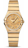 Omega,Omega - Constellation Quartz 27 mm - Brushed Yellow Gold - Watch Brands Direct