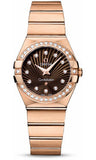 Omega,Omega - Constellation Quartz 27 mm - Brushed Red Gold - Watch Brands Direct