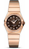 Omega,Omega - Constellation Quartz 27 mm - Polished Red Gold - Watch Brands Direct