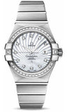 Omega,Omega - Constellation Co-Axial 31 mm - Brushed White Gold - Watch Brands Direct