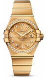 Omega,Omega - Constellation Co-Axial 31 mm - Brushed Yellow Gold - Watch Brands Direct