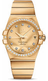 Omega,Omega - Constellation Co-Axial 38 mm - Brushed Yellow Gold - Watch Brands Direct