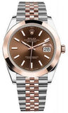 Rolex,Rolex - Datejust 41mm - Stainless Steel and Everose Gold - Domed Bezel - Watch Brands Direct