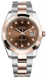 Rolex,Rolex - Datejust 41mm - Stainless Steel and Everose Gold - Domed Bezel - Watch Brands Direct