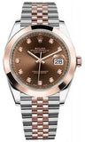 Rolex,Rolex - Datejust 41mm - Stainless Steel and Everose Gold - Domed Bezel - Watch Brands Direct