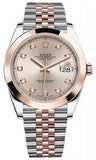 Rolex,Rolex - Datejust 41mm - Stainless Steel and Everose Gold - Domed Bezel - Watch Brands Direct