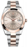 Rolex,Rolex - Datejust 41mm - Stainless Steel and Everose Gold - Domed Bezel - Watch Brands Direct