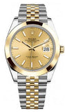 Rolex,Rolex - Datejust 41mm - Stainless Steel and Yellow Gold - Domed Bezel - Watch Brands Direct