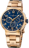 Ulysse Nardin,Ulysse Nardin - Marine Chronograph Manufacture - Rose Gold - Watch Brands Direct
