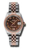 Rolex,Rolex - Datejust 31mm - Steel and Pink Gold - Domed Bezel - Watch Brands Direct