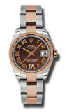 Rolex,Rolex - Datejust 31mm - Steel and Pink Gold - Domed Bezel - Watch Brands Direct