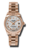 Rolex,Rolex - Datejust 31mm - Gold President Pink Gold - Domed Bezel - President - Watch Brands Direct