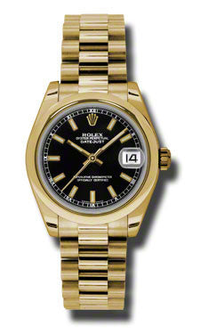 Rolex,Rolex - Datejust 31mm - Gold President Yellow Gold - Domed Bezel - Watch Brands Direct