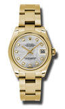 Rolex,Rolex - Datejust 31mm - Gold President Yellow Gold - Domed Bezel - Oyster Bracelet - Watch Brands Direct