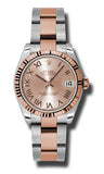 Rolex,Rolex - Datejust 31mm - Steel and Pink Gold - Fluted Bezel - Watch Brands Direct