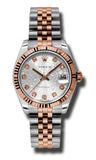 Rolex,Rolex - Datejust 31mm - Steel and Pink Gold - Fluted Bezel - Watch Brands Direct