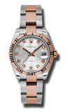 Rolex,Rolex - Datejust 31mm - Steel and Pink Gold - Fluted Bezel - Watch Brands Direct