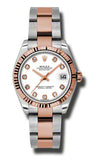 Rolex,Rolex - Datejust 31mm - Steel and Pink Gold - Fluted Bezel - Watch Brands Direct