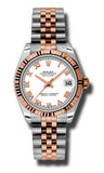 Rolex,Rolex - Datejust 31mm - Steel and Pink Gold - Fluted Bezel - Watch Brands Direct