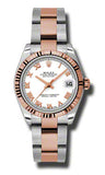 Rolex,Rolex - Datejust 31mm - Steel and Pink Gold - Fluted Bezel - Watch Brands Direct