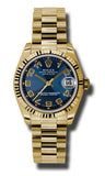 Rolex,Rolex - Datejust 31mm - Gold President Yellow Gold - Fluted Bezel - Watch Brands Direct