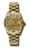 Rolex,Rolex - Datejust 31mm - Gold President Yellow Gold - Fluted Bezel - Watch Brands Direct