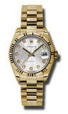 Rolex,Rolex - Datejust 31mm - Gold President Yellow Gold - Fluted Bezel - Watch Brands Direct