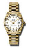Rolex,Rolex - Datejust 31mm - Gold President Yellow Gold - Fluted Bezel - Watch Brands Direct