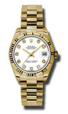 Rolex,Rolex - Datejust 31mm - Gold President Yellow Gold - Fluted Bezel - Watch Brands Direct