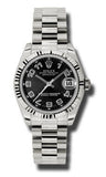 Rolex,Rolex - Datejust 31mm - Gold President White Gold - Fluted Bezel - Watch Brands Direct