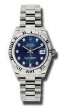 Rolex,Rolex - Datejust 31mm - Gold President White Gold - Fluted Bezel - Watch Brands Direct