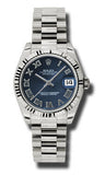 Rolex,Rolex - Datejust 31mm - Gold President White Gold - Fluted Bezel - Watch Brands Direct