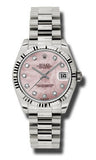 Rolex,Rolex - Datejust 31mm - Gold President White Gold - Fluted Bezel - Watch Brands Direct